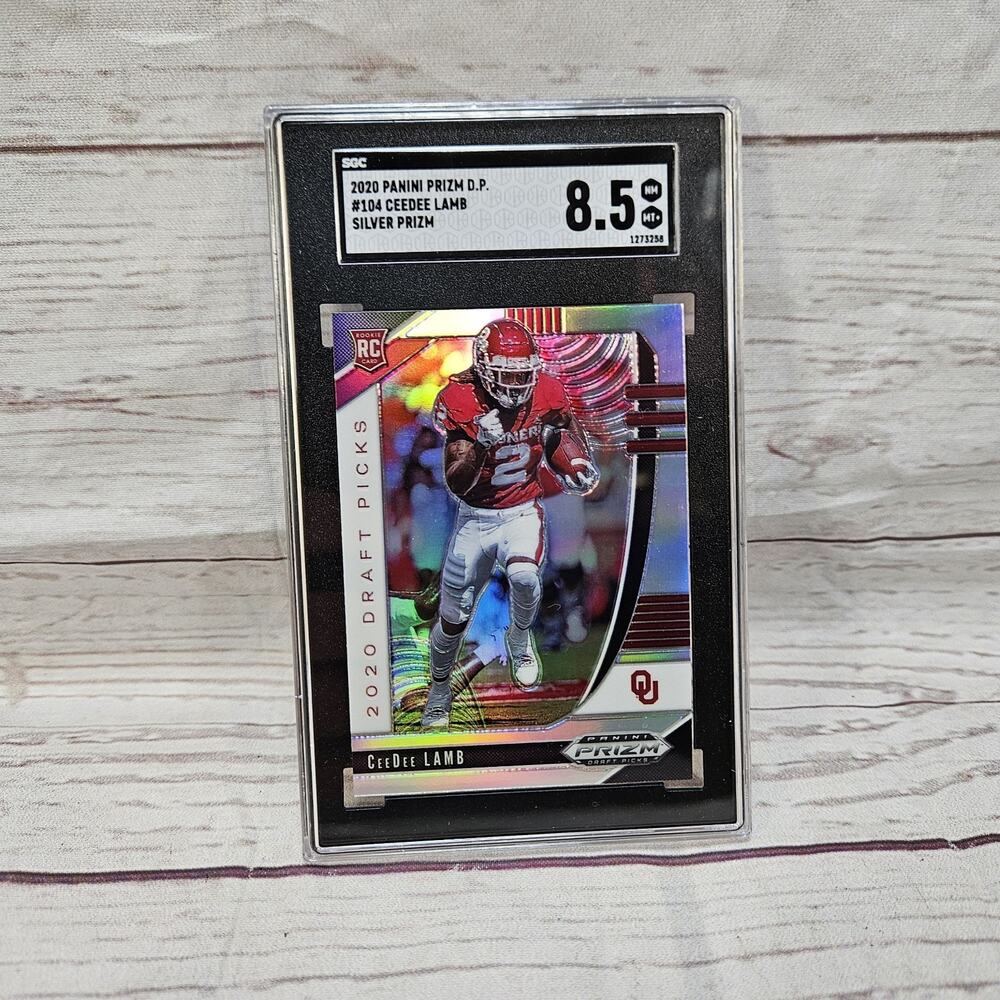 2020 Panini Prizm Draft Picks Rookies Silver CeeDee Lamb SGC 8.5 Rookie RC